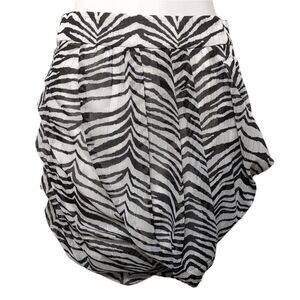 NWT BELLEVUE THE LABEL Last Dance Zebra Skirt S